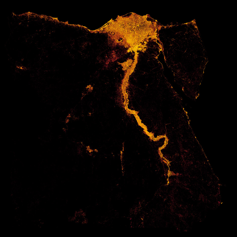 Egypt — Building Footprints, H3 Heatmap