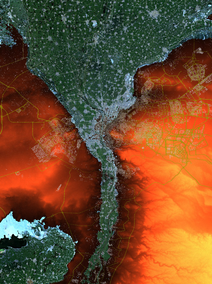 Nile Delta, Egypt — DEM Elevation Threshold, Sentinel-2